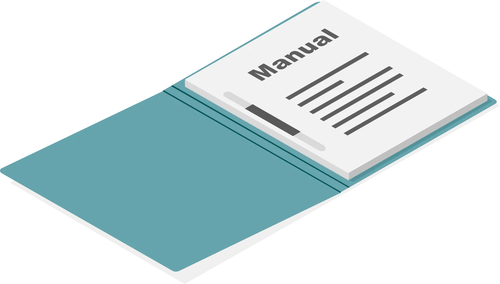 「Manual」と書かれた冊子のイラスト